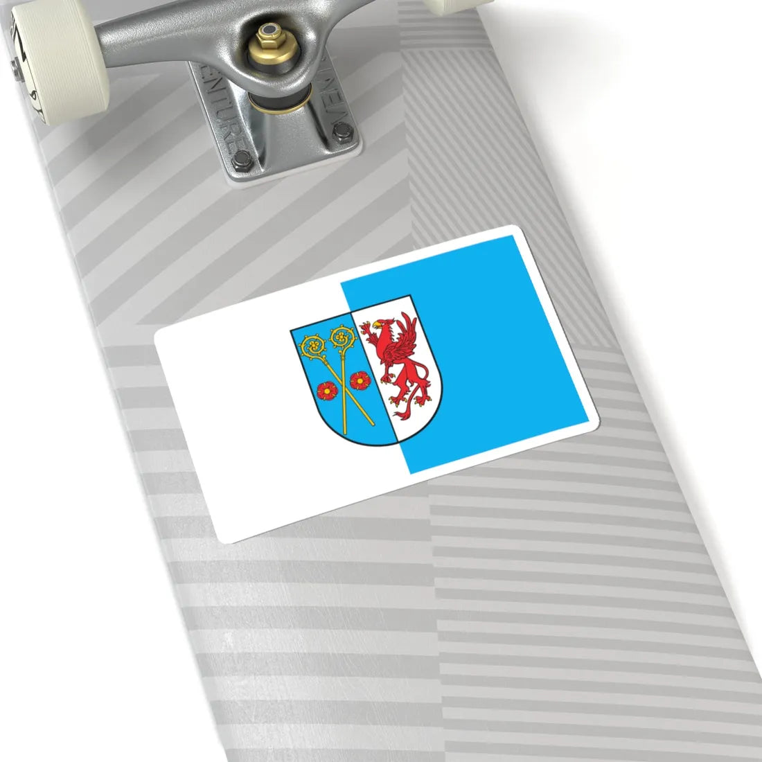 POL powiat kamienski flag (Poland) STICKER Vinyl Kiss-Cut Decal - The Sticker Space