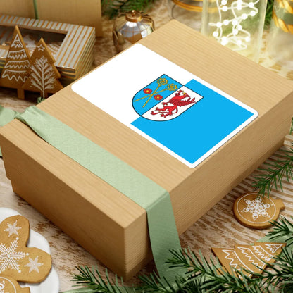 POL powiat kamienski flag (Poland) STICKER Vinyl Kiss-Cut Decal - The Sticker Space