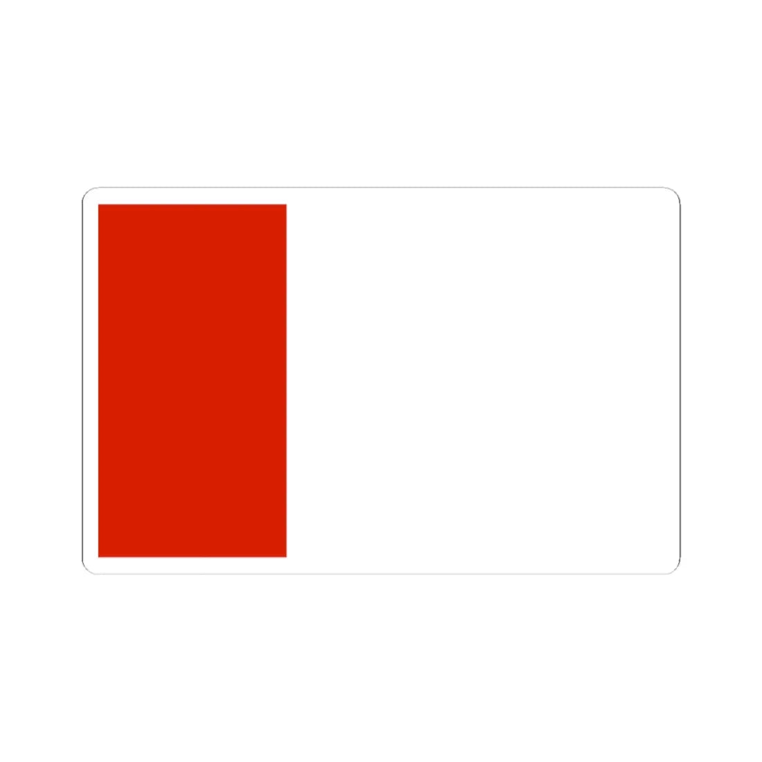 POL powiat karkonoski flag (Poland) STICKER Vinyl Kiss-Cut Decal 3 Inch White - The Sticker Space