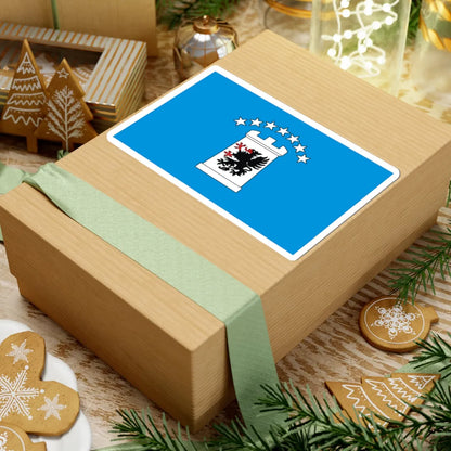 POL powiat kartuski flag (Poland) STICKER Vinyl Kiss-Cut Decal - The Sticker Space