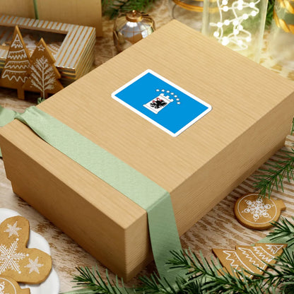 POL powiat kartuski flag (Poland) STICKER Vinyl Kiss-Cut Decal - The Sticker Space