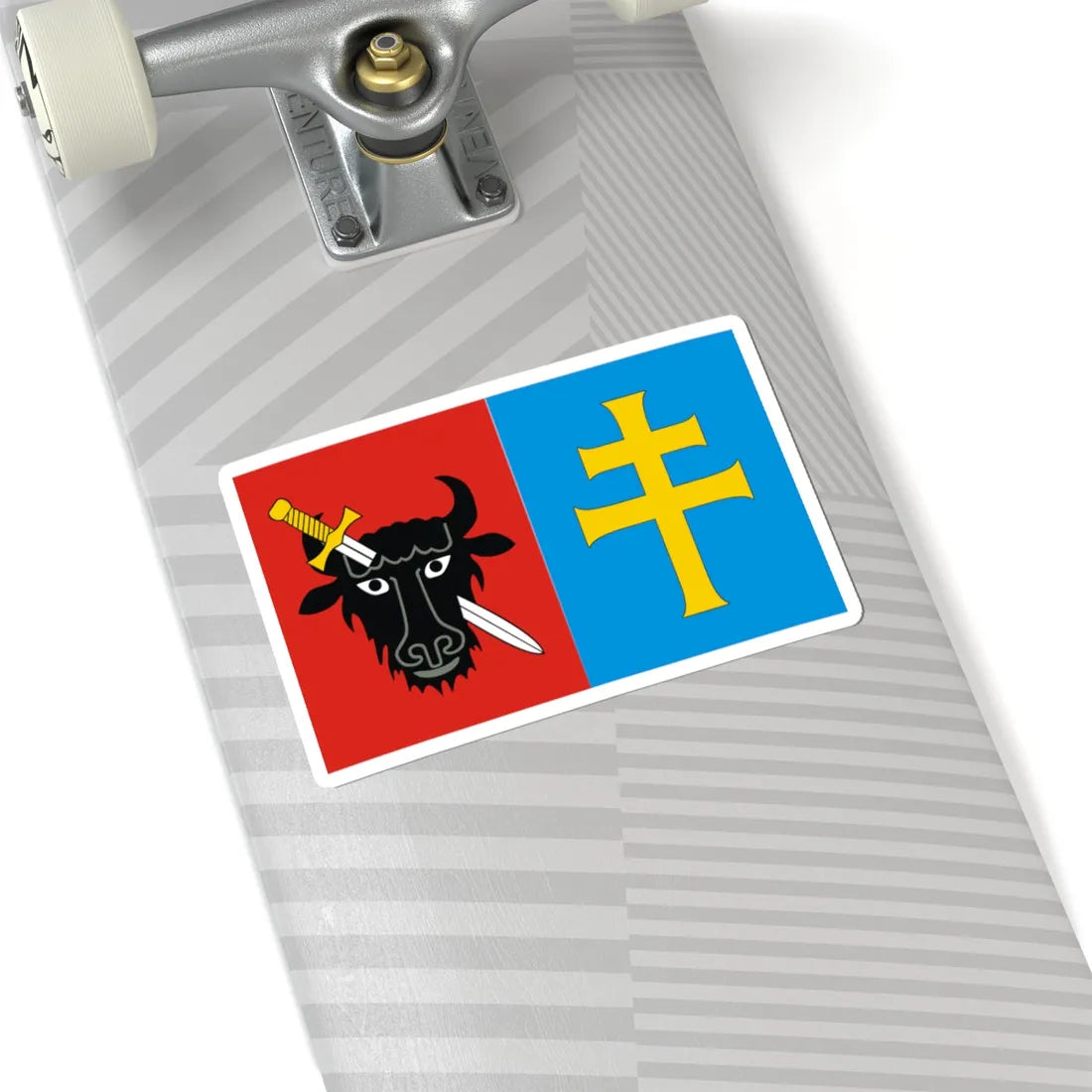 POL powiat kazimierski flag 1 (Poland) STICKER Vinyl Kiss-Cut Decal - The Sticker Space