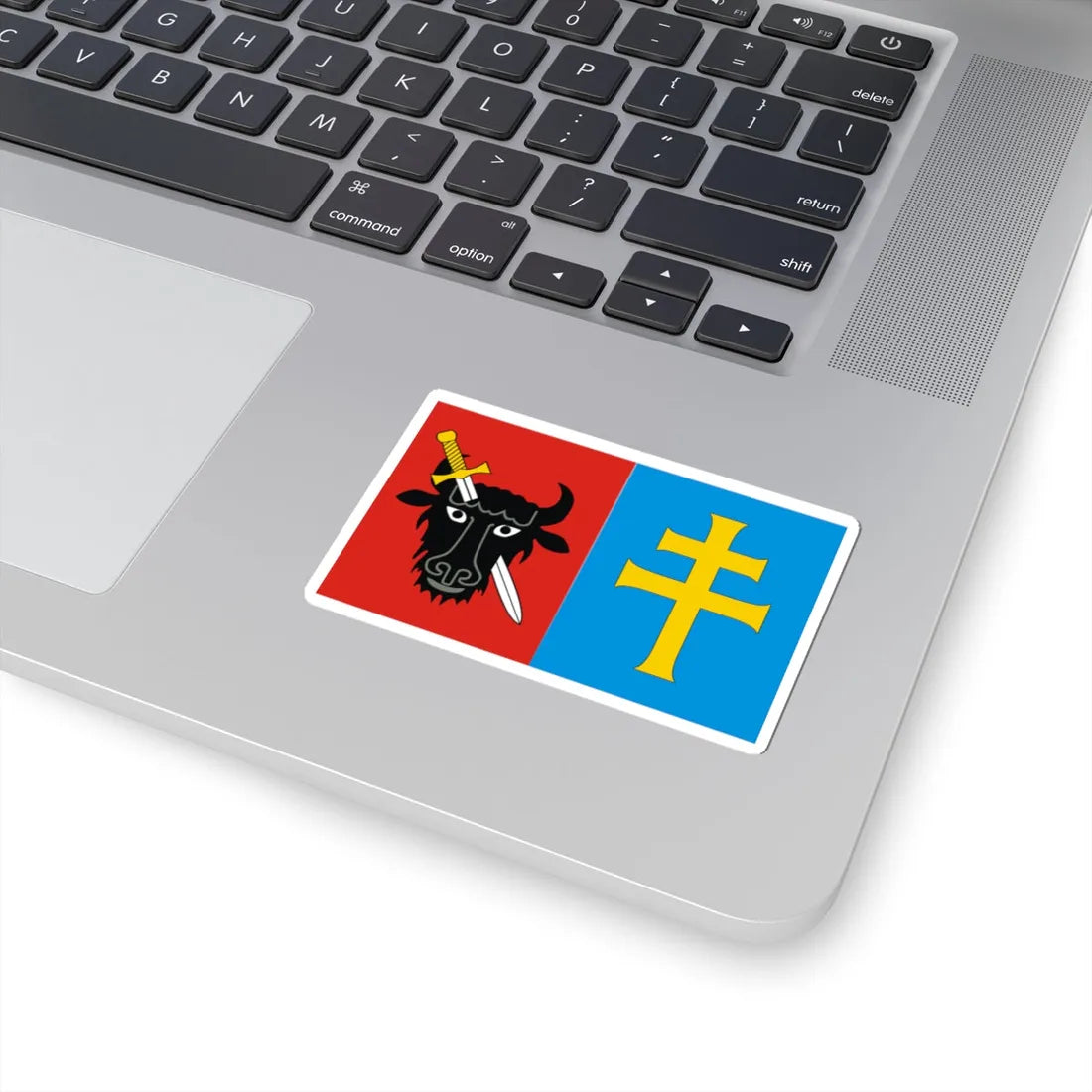 POL powiat kazimierski flag 1 (Poland) STICKER Vinyl Kiss-Cut Decal - The Sticker Space