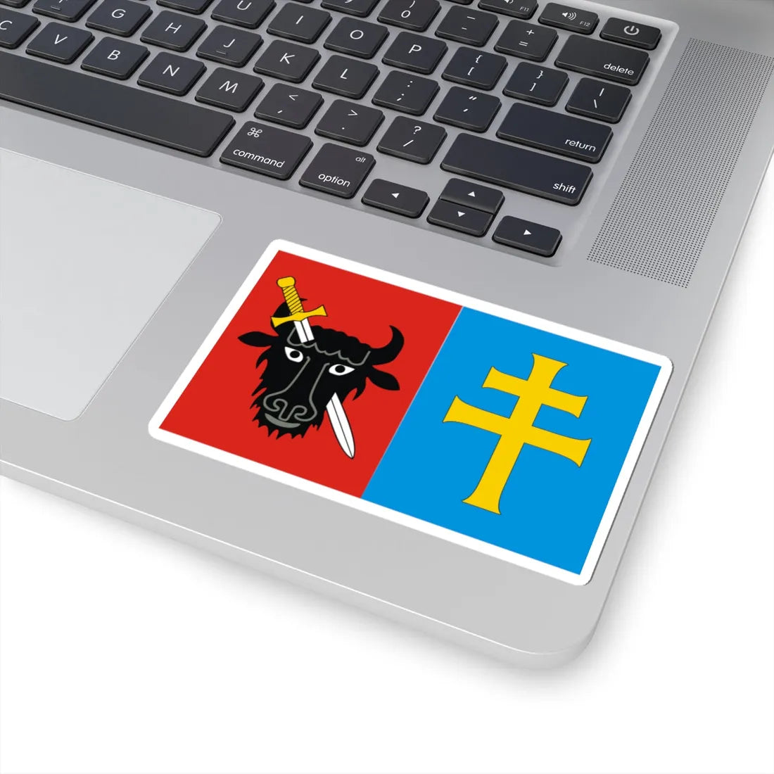 POL powiat kazimierski flag 1 (Poland) STICKER Vinyl Kiss-Cut Decal - The Sticker Space