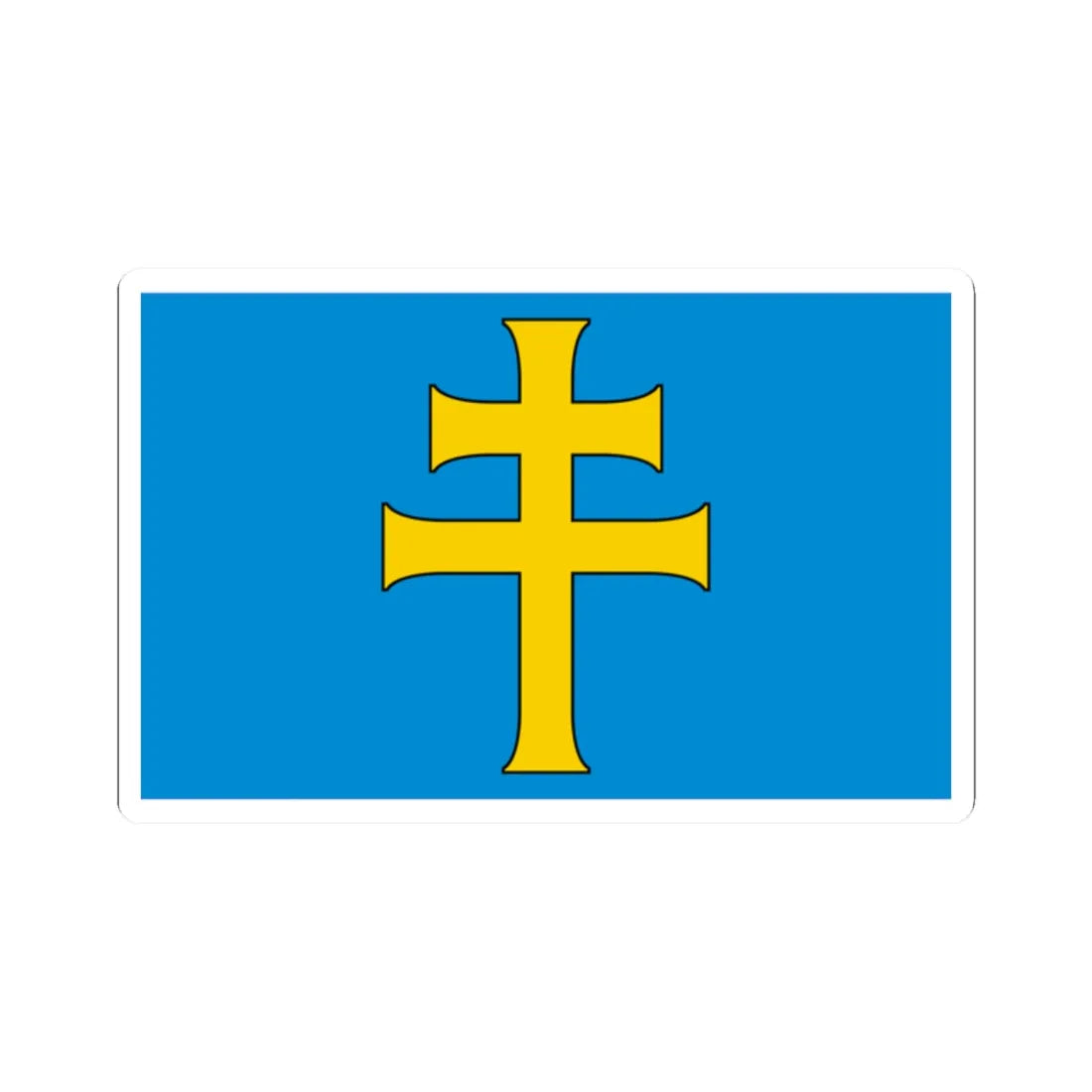 POL powiat kielecki flag (Poland) STICKER Vinyl Kiss-Cut Decal 2 Inch White - The Sticker Space