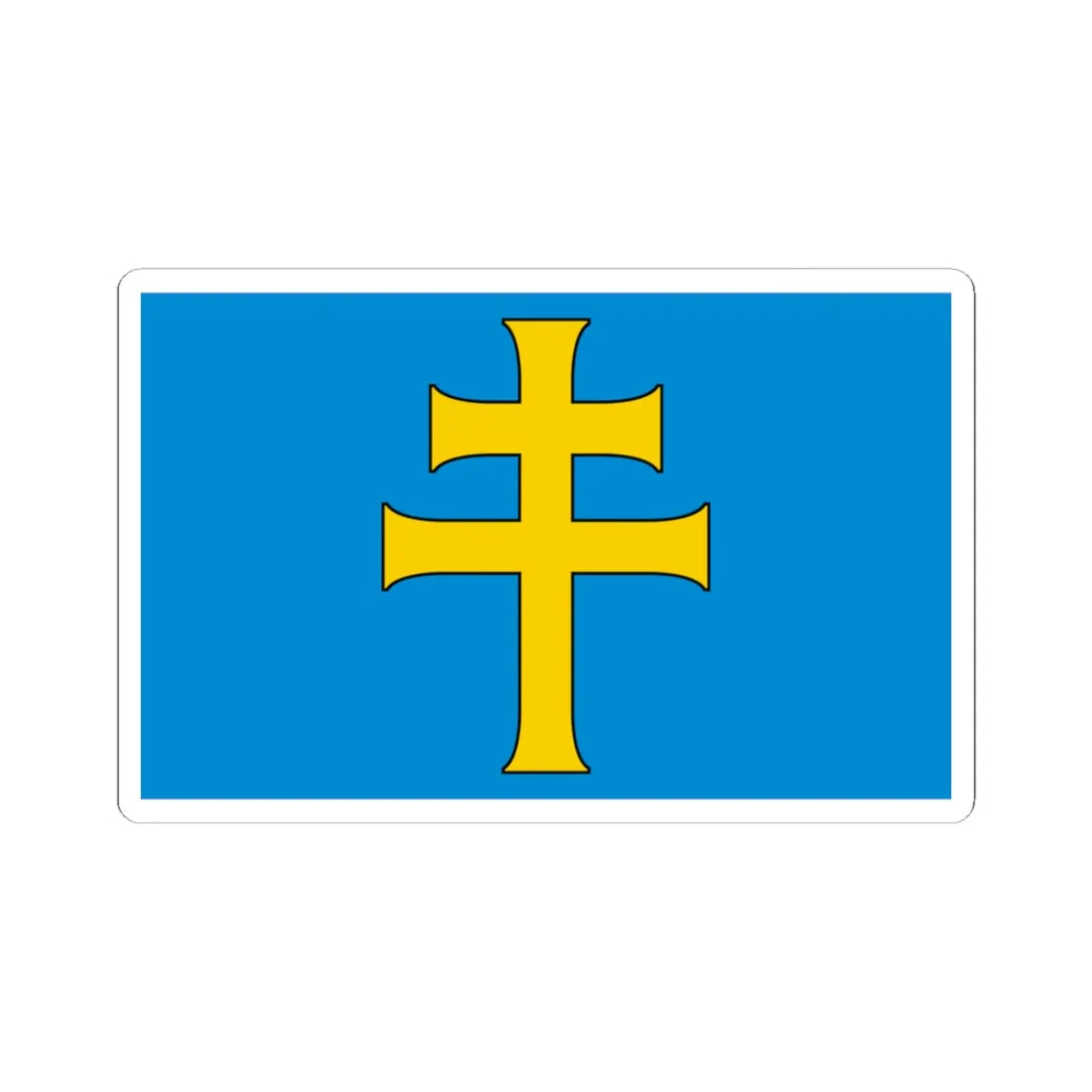 POL powiat kielecki flag (Poland) STICKER Vinyl Kiss-Cut Decal 3 Inch White - The Sticker Space