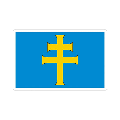 POL powiat kielecki flag (Poland) STICKER Vinyl Kiss-Cut Decal 4 Inch White - The Sticker Space