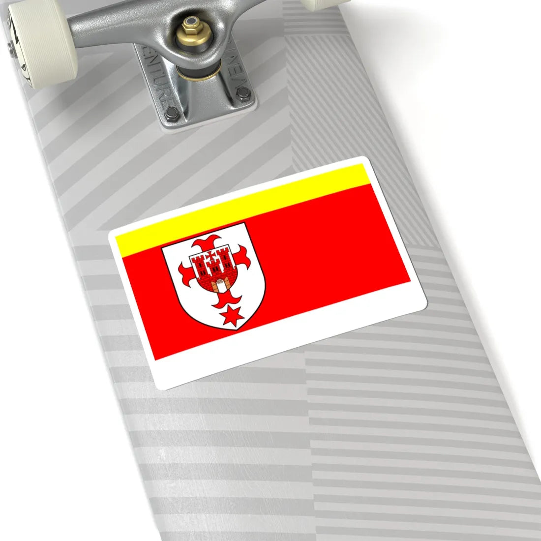 POL powiat kluczborski flag (Poland) STICKER Vinyl Kiss-Cut Decal - The Sticker Space