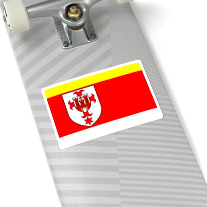 POL powiat kluczborski flag (Poland) STICKER Vinyl Kiss-Cut Decal - The Sticker Space