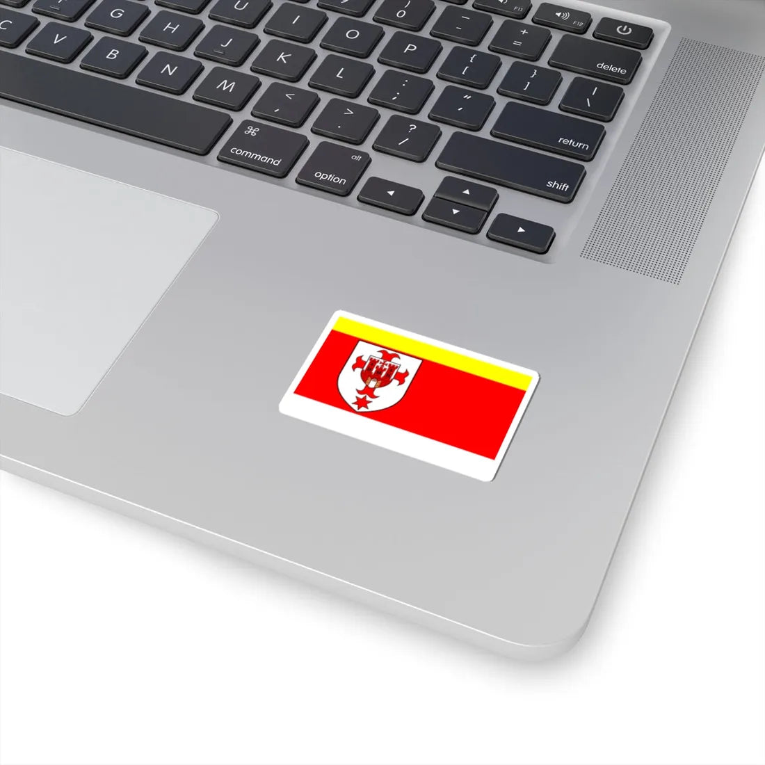 POL powiat kluczborski flag (Poland) STICKER Vinyl Kiss-Cut Decal - The Sticker Space