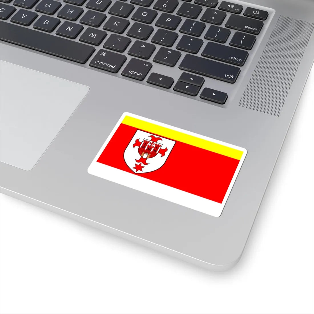 POL powiat kluczborski flag (Poland) STICKER Vinyl Kiss-Cut Decal - The Sticker Space