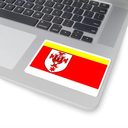 POL powiat kluczborski flag (Poland) STICKER Vinyl Kiss-Cut Decal - The Sticker Space