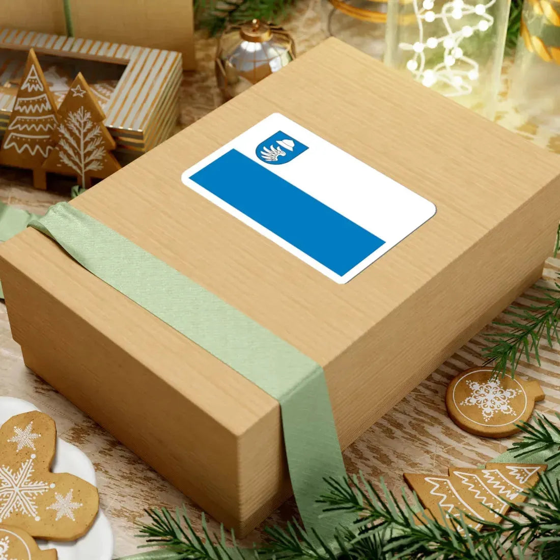 POL powiat kłobucki flag (Poland) STICKER Vinyl Kiss-Cut Decal - The Sticker Space