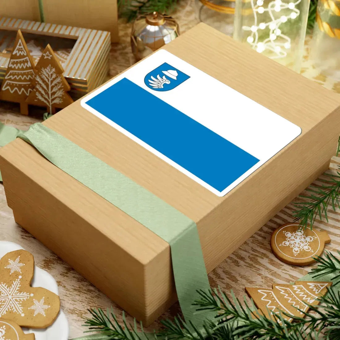 POL powiat kłobucki flag (Poland) STICKER Vinyl Kiss-Cut Decal - The Sticker Space