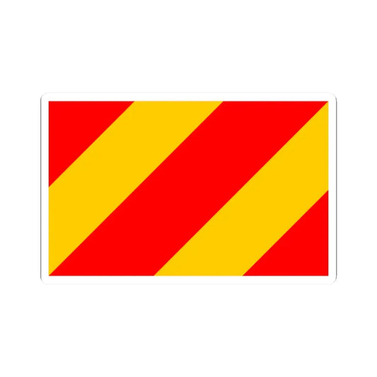 POL powiat kłodzki flag (Poland) STICKER Vinyl Kiss-Cut Decal 2 Inch White - The Sticker Space