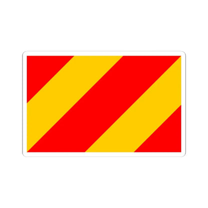 POL powiat kłodzki flag (Poland) STICKER Vinyl Kiss-Cut Decal 4 Inch White - The Sticker Space