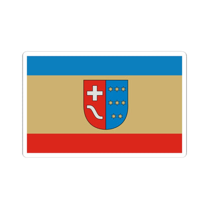 POL powiat kolbuszowski flag (Poland) STICKER Vinyl Kiss-Cut Decal 3 Inch White - The Sticker Space