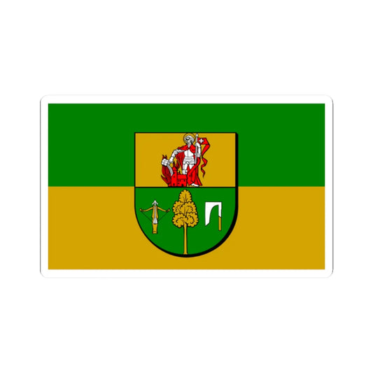 POL powiat kolnenski flag (Poland) STICKER Vinyl Kiss-Cut Decal 2 Inch White - The Sticker Space