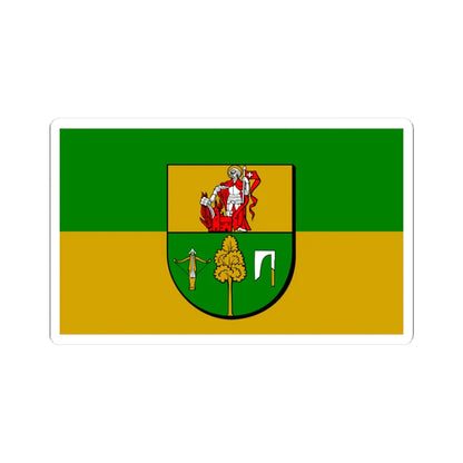 POL powiat kolnenski flag (Poland) STICKER Vinyl Kiss-Cut Decal 3 Inch White - The Sticker Space