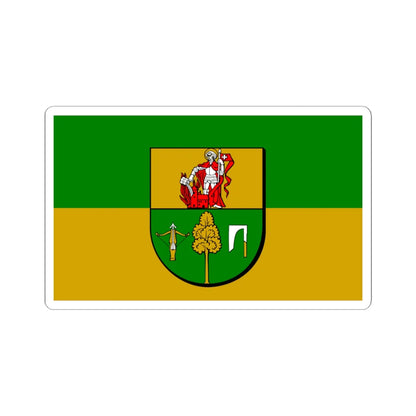 POL powiat kolnenski flag (Poland) STICKER Vinyl Kiss-Cut Decal 6 Inch White - The Sticker Space