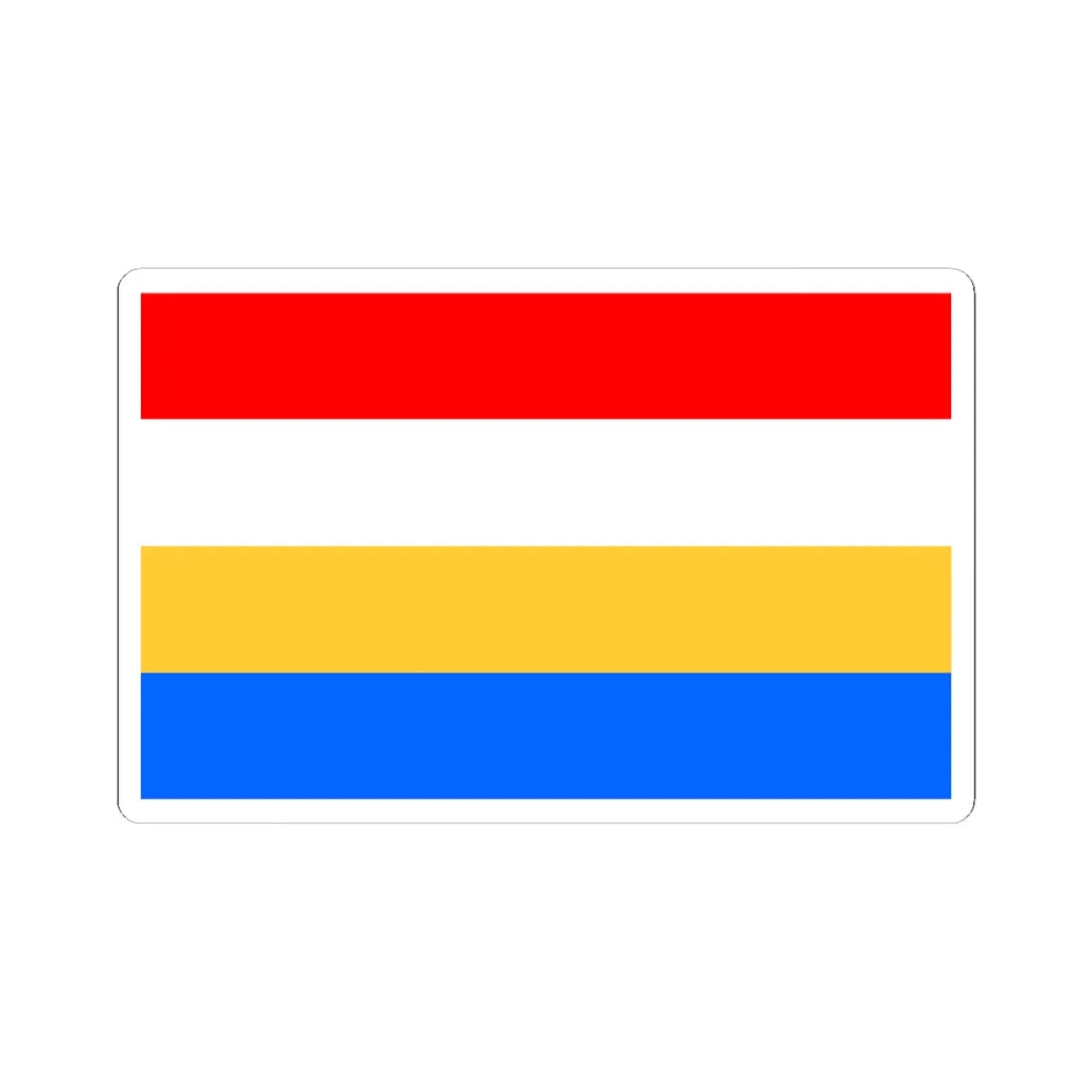 POL powiat konecki Flag (Poland) STICKER Vinyl Kiss-Cut Decal 4 Inch White - The Sticker Space