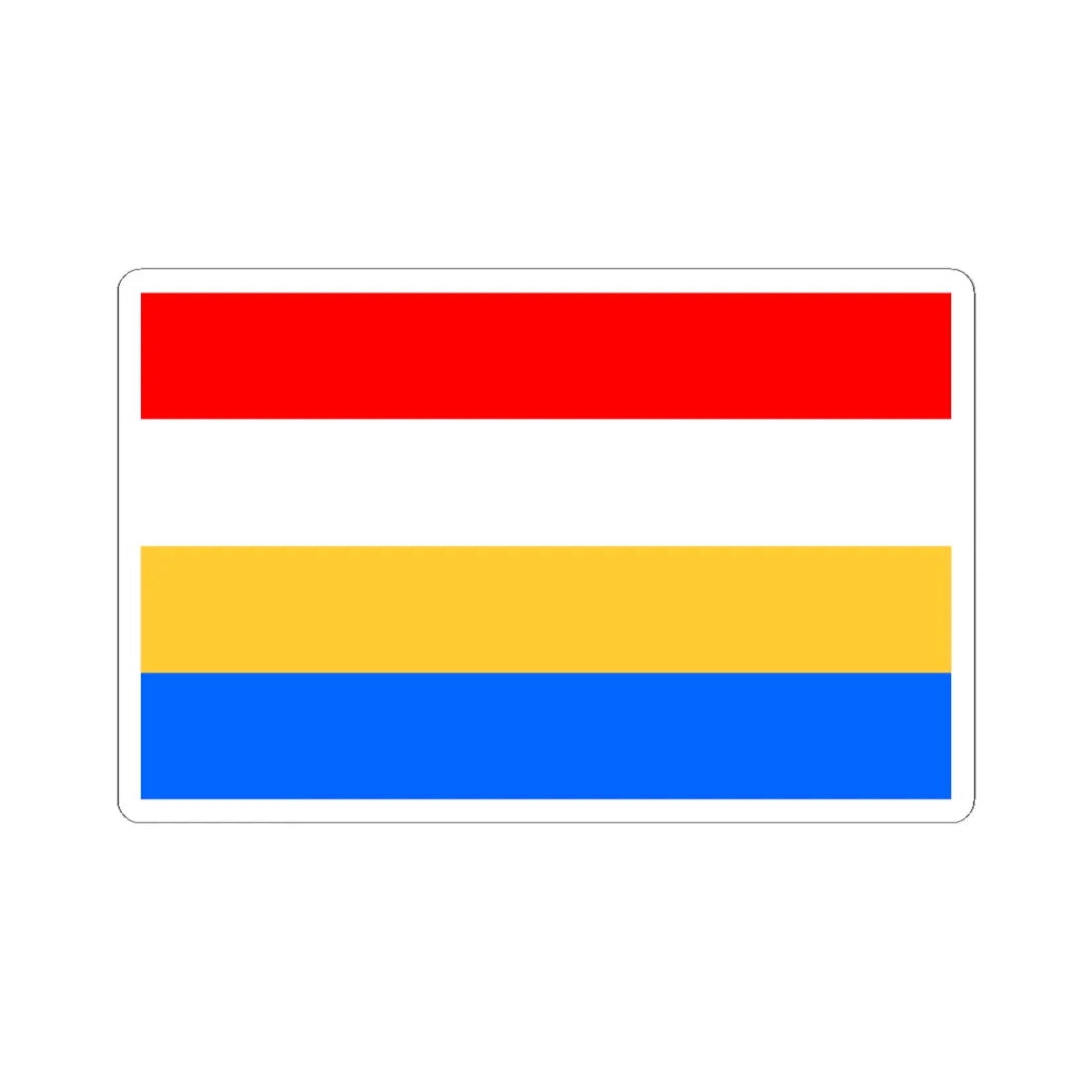 POL powiat konecki Flag (Poland) STICKER Vinyl Kiss-Cut Decal 6 Inch White - The Sticker Space