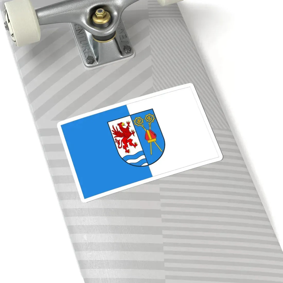 POL powiat kołobrzeski flag (Poland) STICKER Vinyl Kiss-Cut Decal - The Sticker Space