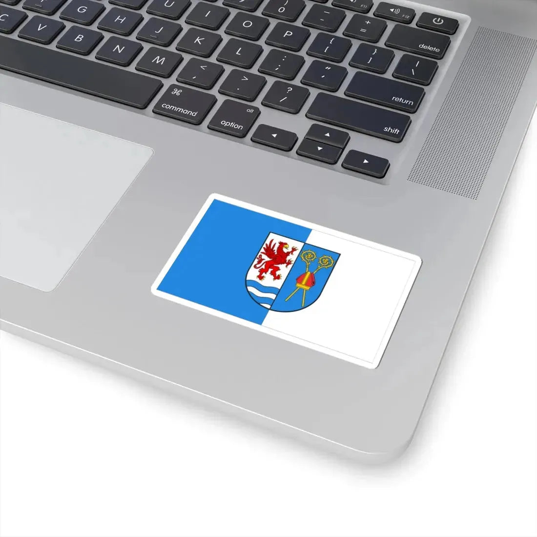 POL powiat kołobrzeski flag (Poland) STICKER Vinyl Kiss-Cut Decal - The Sticker Space