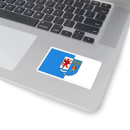 POL powiat kołobrzeski flag (Poland) STICKER Vinyl Kiss-Cut Decal - The Sticker Space