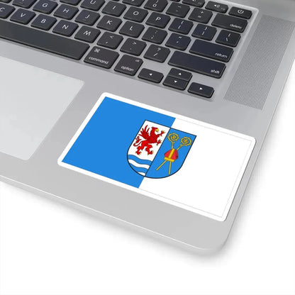 POL powiat kołobrzeski flag (Poland) STICKER Vinyl Kiss-Cut Decal - The Sticker Space