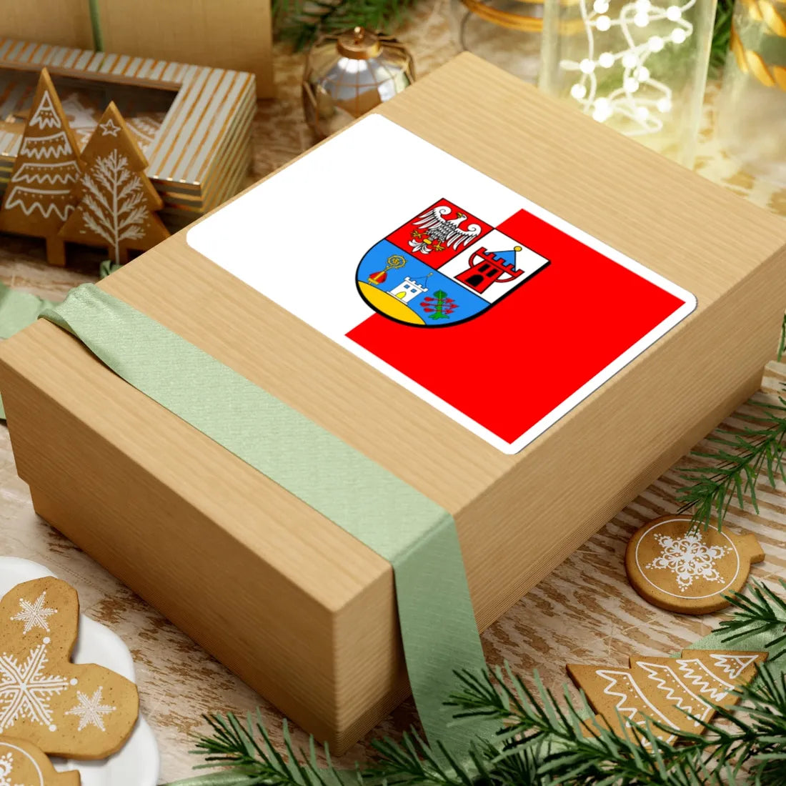 POL powiat koscianski flag (Poland) STICKER Vinyl Kiss-Cut Decal - The Sticker Space