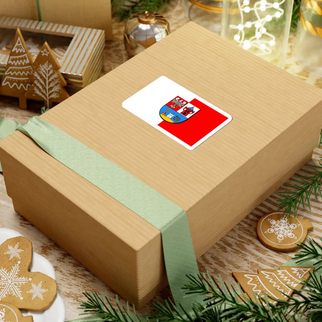 POL powiat koscianski flag (Poland) STICKER Vinyl Kiss-Cut Decal - The Sticker Space