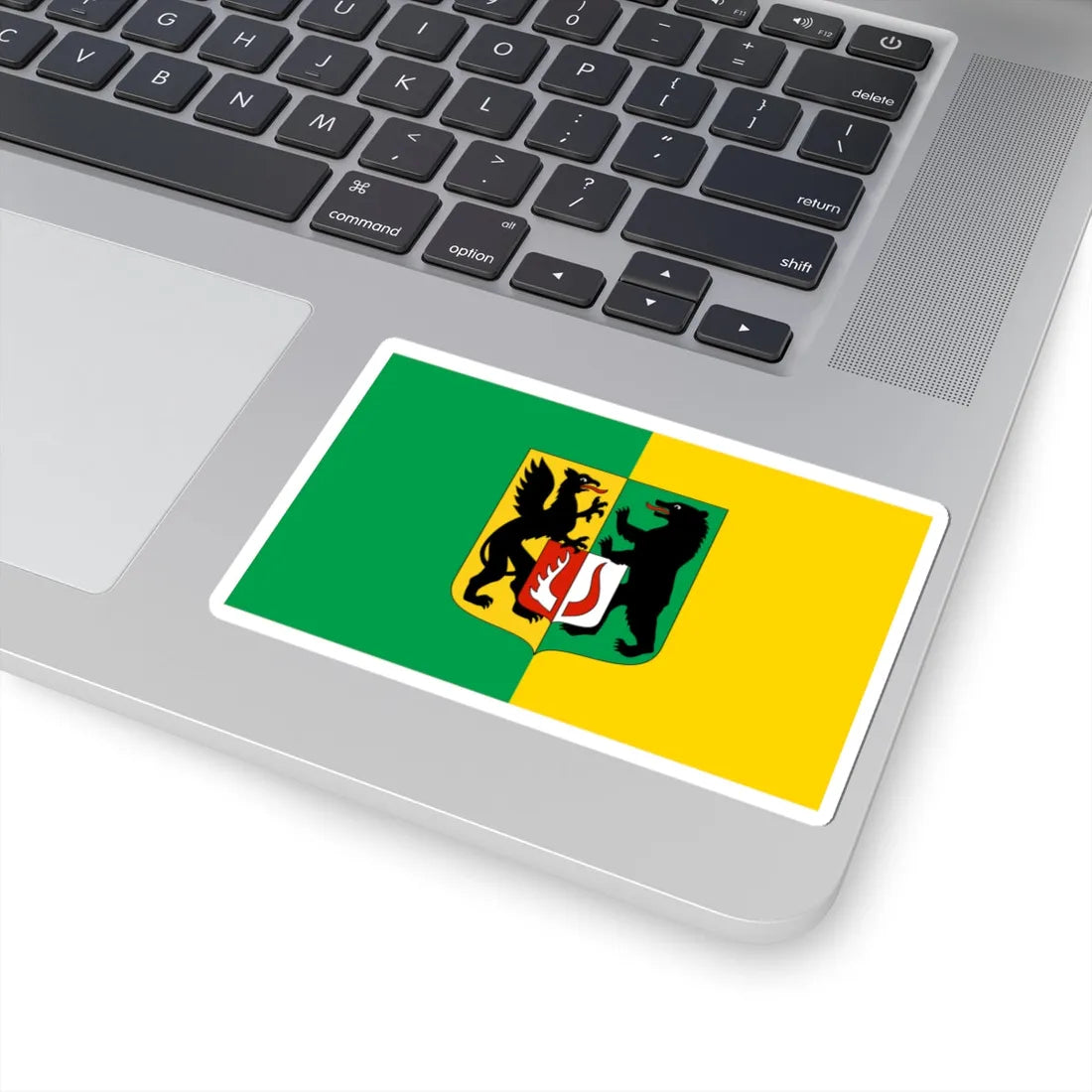 POL powiat koscierski flag (Poland) STICKER Vinyl Kiss-Cut Decal - The Sticker Space