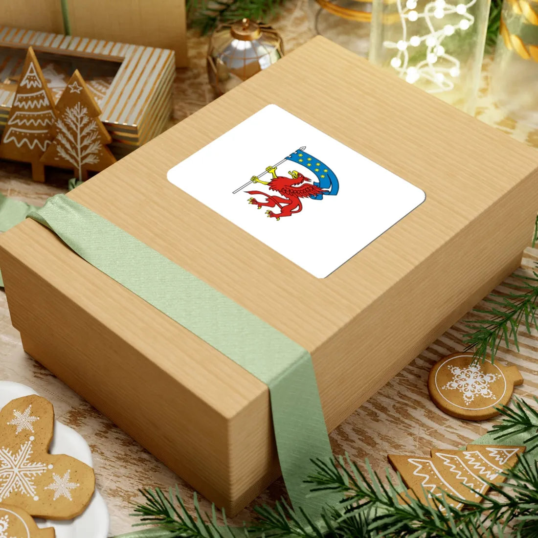 POL powiat koszalinski flag (Poland) STICKER Vinyl Kiss-Cut Decal - The Sticker Space