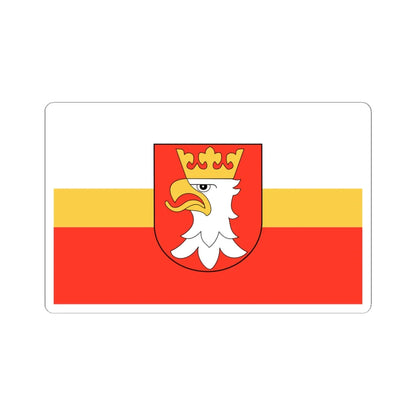 POL powiat krakowski flag (Poland) STICKER Vinyl Kiss-Cut Decal 6 Inch White - The Sticker Space