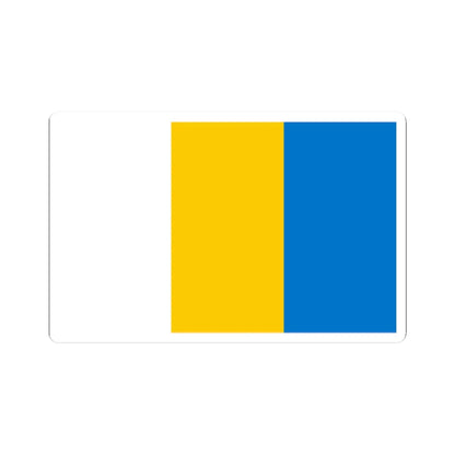 POL powiat krapkowicki flag (Poland) STICKER Vinyl Kiss-Cut Decal 2 Inch White - The Sticker Space