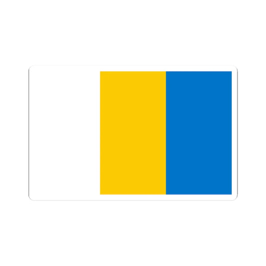 POL powiat krapkowicki flag (Poland) STICKER Vinyl Kiss-Cut Decal 2 Inch White - The Sticker Space