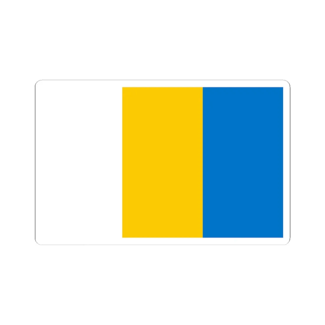 POL powiat krapkowicki flag (Poland) STICKER Vinyl Kiss-Cut Decal 3 Inch White - The Sticker Space