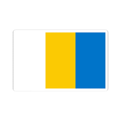 POL powiat krapkowicki flag (Poland) STICKER Vinyl Kiss-Cut Decal 3 Inch White - The Sticker Space