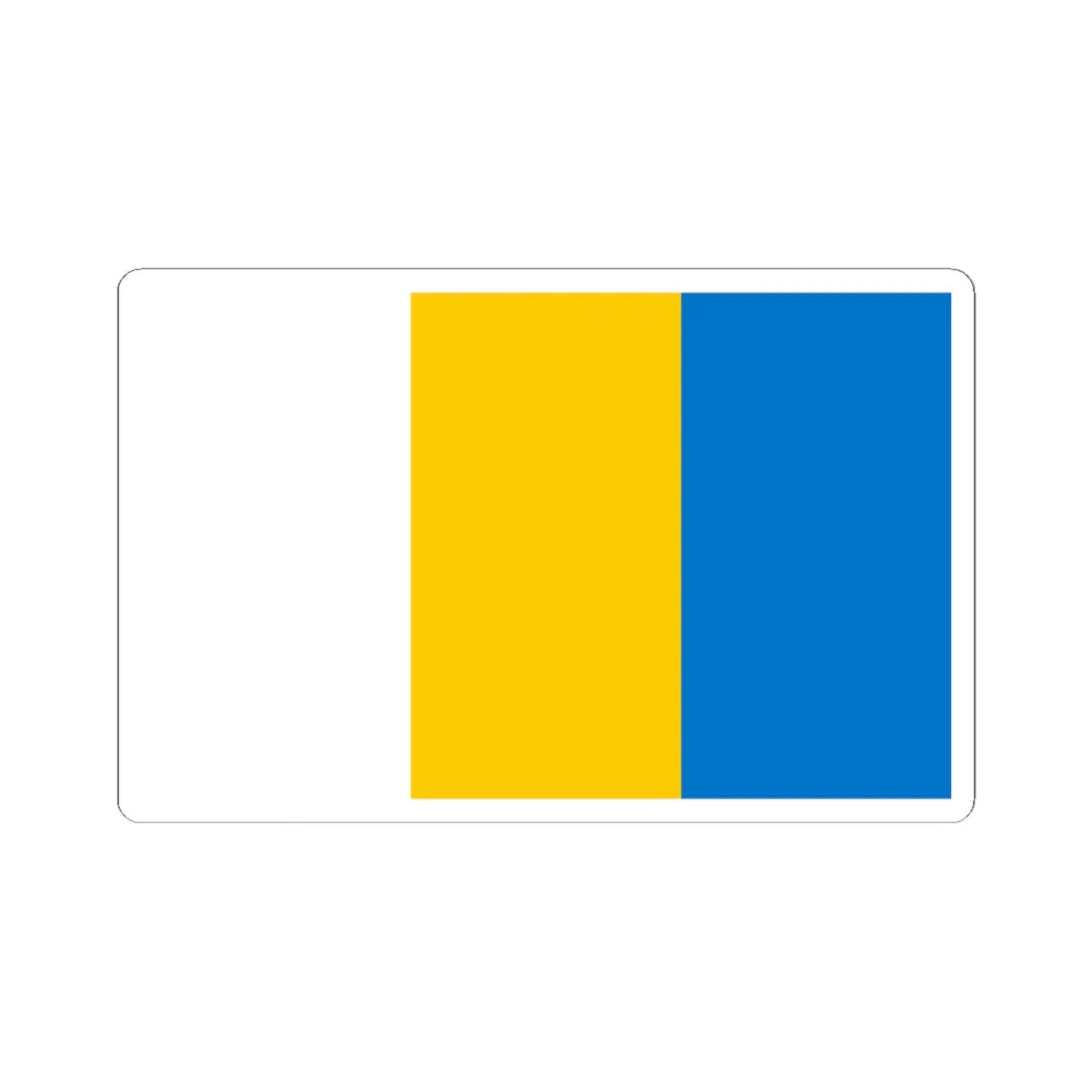 POL powiat krapkowicki flag (Poland) STICKER Vinyl Kiss-Cut Decal 6 Inch White - The Sticker Space