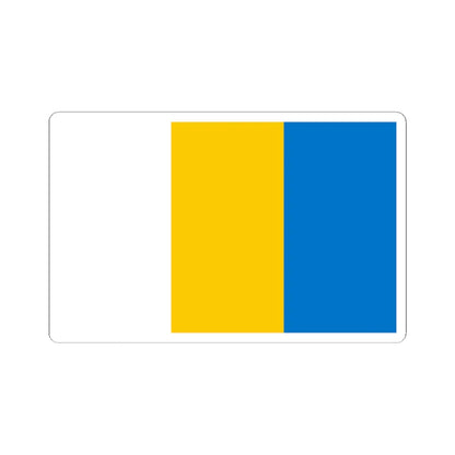 POL powiat krapkowicki flag (Poland) STICKER Vinyl Kiss-Cut Decal 6 Inch White - The Sticker Space