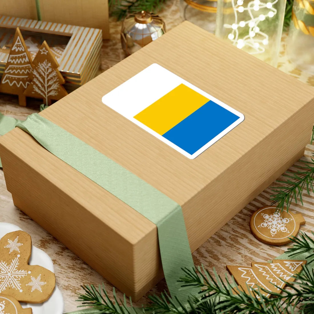 POL powiat krapkowicki flag (Poland) STICKER Vinyl Kiss-Cut Decal - The Sticker Space