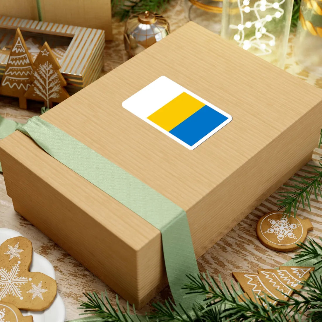 POL powiat krapkowicki flag (Poland) STICKER Vinyl Kiss-Cut Decal - The Sticker Space