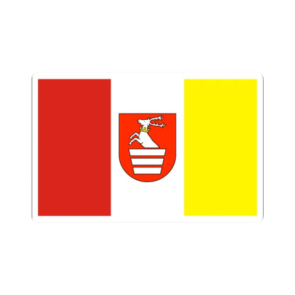 POL powiat krasnicki flag (Poland) STICKER Vinyl Kiss-Cut Decal 2 Inch White - The Sticker Space
