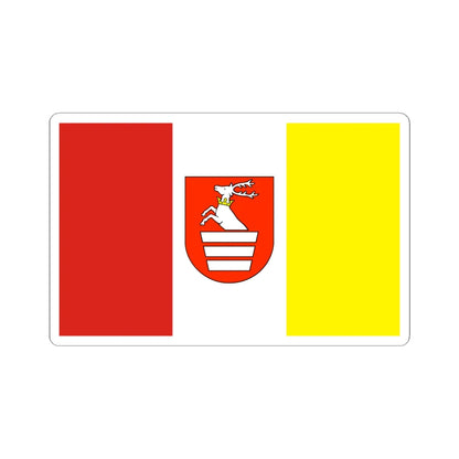 POL powiat krasnicki flag (Poland) STICKER Vinyl Kiss-Cut Decal 6 Inch White - The Sticker Space