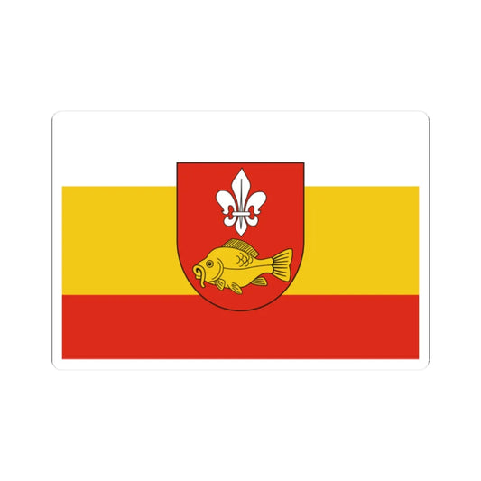 POL powiat krasnostawski flag (Poland) STICKER Vinyl Kiss-Cut Decal 2 Inch White - The Sticker Space