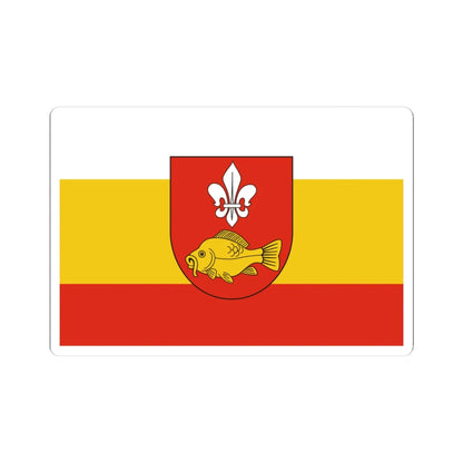 POL powiat krasnostawski flag (Poland) STICKER Vinyl Kiss-Cut Decal 3 Inch White - The Sticker Space