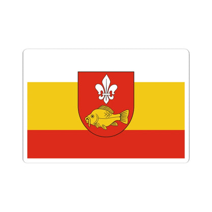 POL powiat krasnostawski flag (Poland) STICKER Vinyl Kiss-Cut Decal 6 Inch White - The Sticker Space