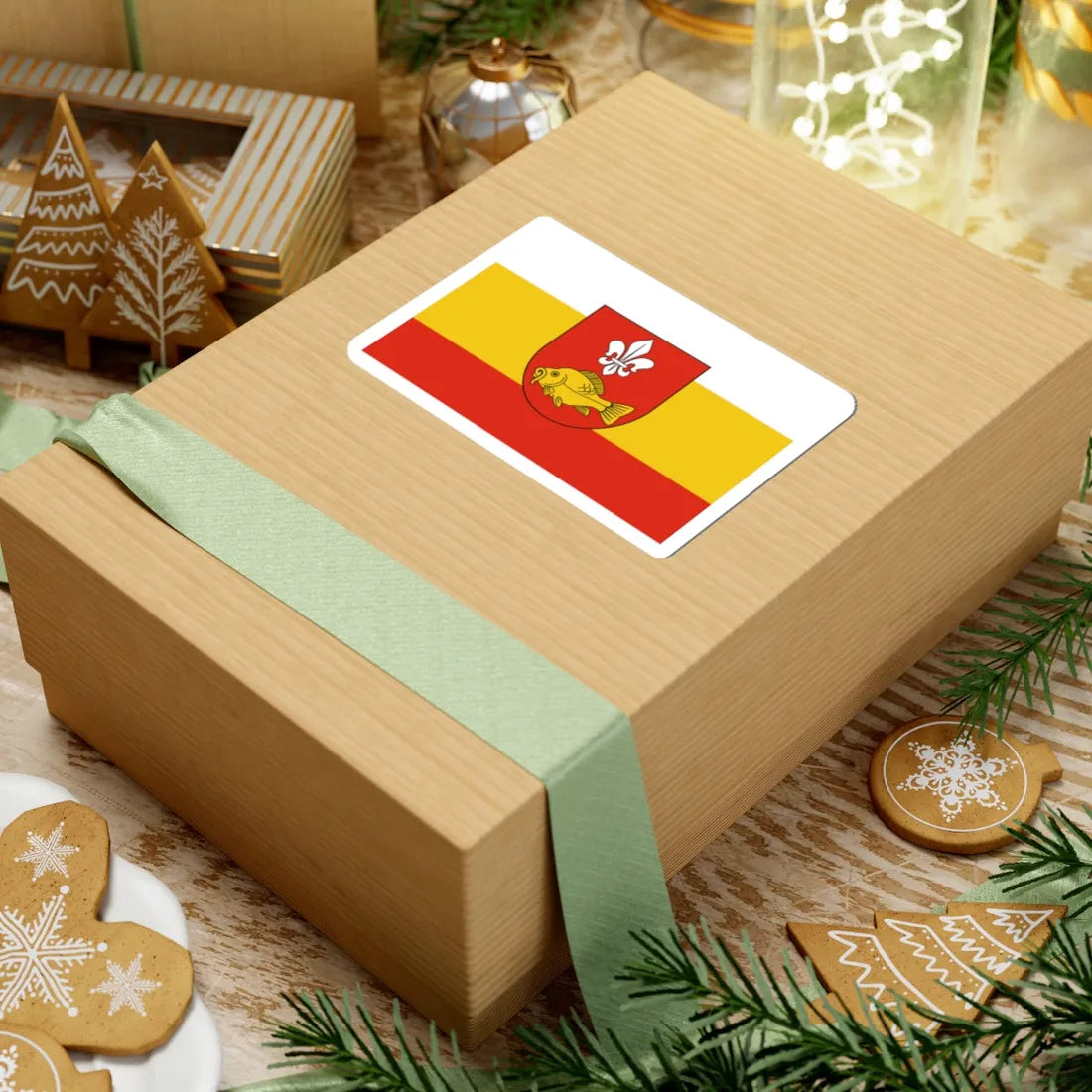 POL powiat krasnostawski flag (Poland) STICKER Vinyl Kiss-Cut Decal - The Sticker Space