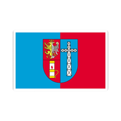 POL powiat krosnienski flag (Poland) STICKER Vinyl Kiss-Cut Decal 2 Inch White - The Sticker Space